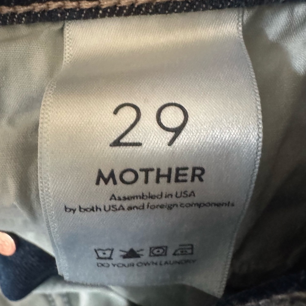 NWT Mother Superior Tomcat roller shorty cropped wide leg jeans size 29 - Picture 10 of 11